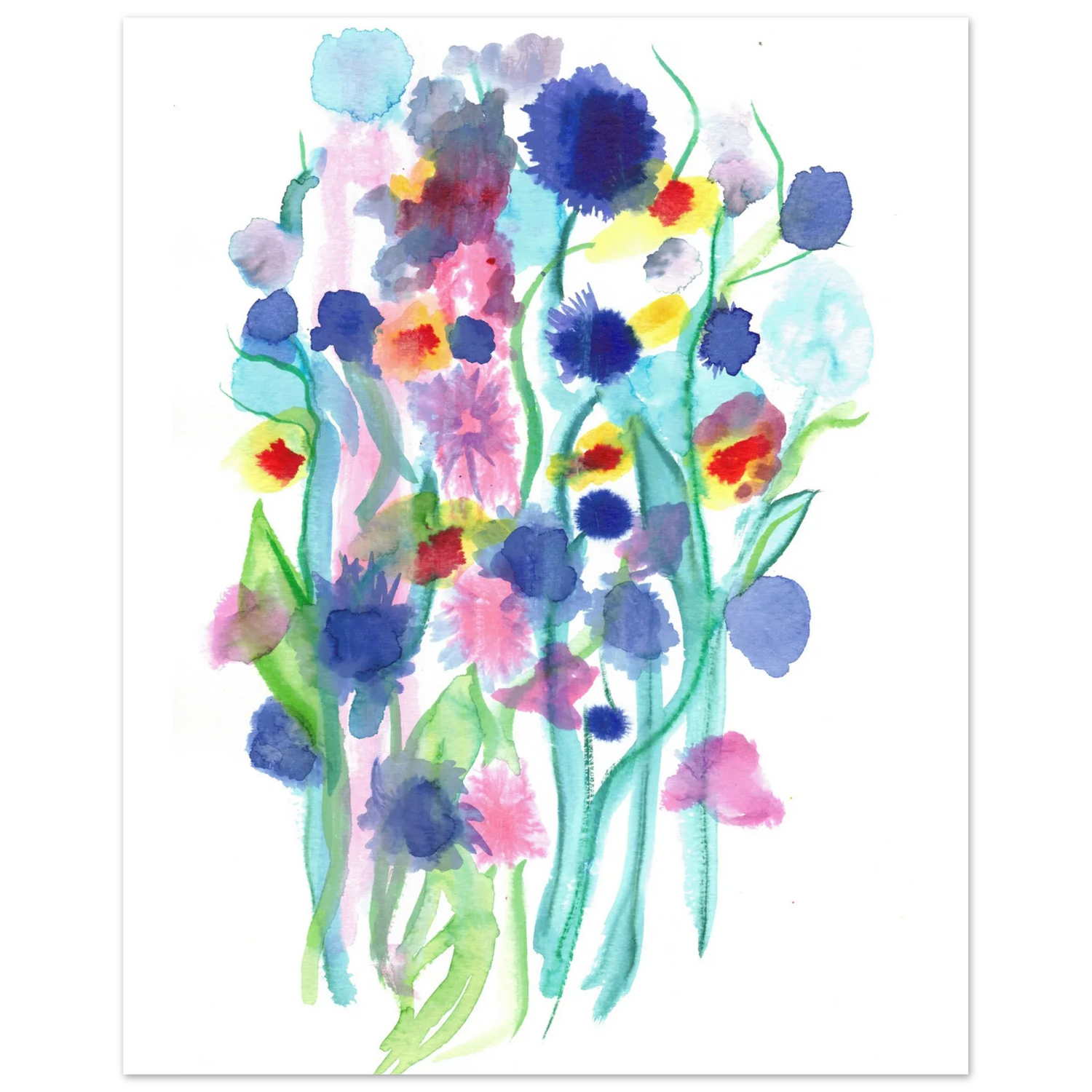 Affiche premium sur papier mat Jardin Chromatique – Art mural de qualité supérieure - Laure Leprince - Artiste Peintre