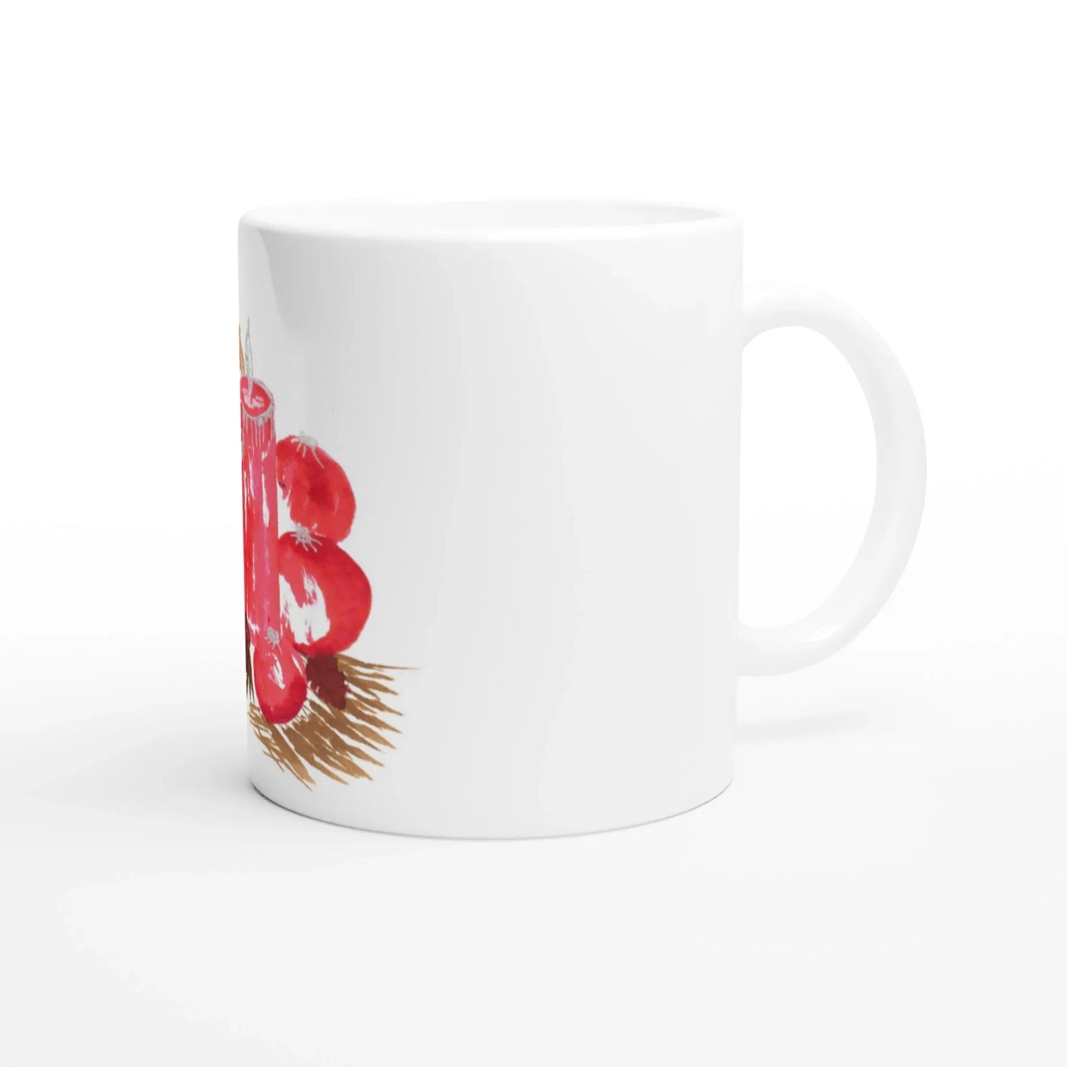 Mug en céramique blanche 325 ml Bougie – Élégance, sécurité et durabilité - Laure Leprince - Artiste Peintre