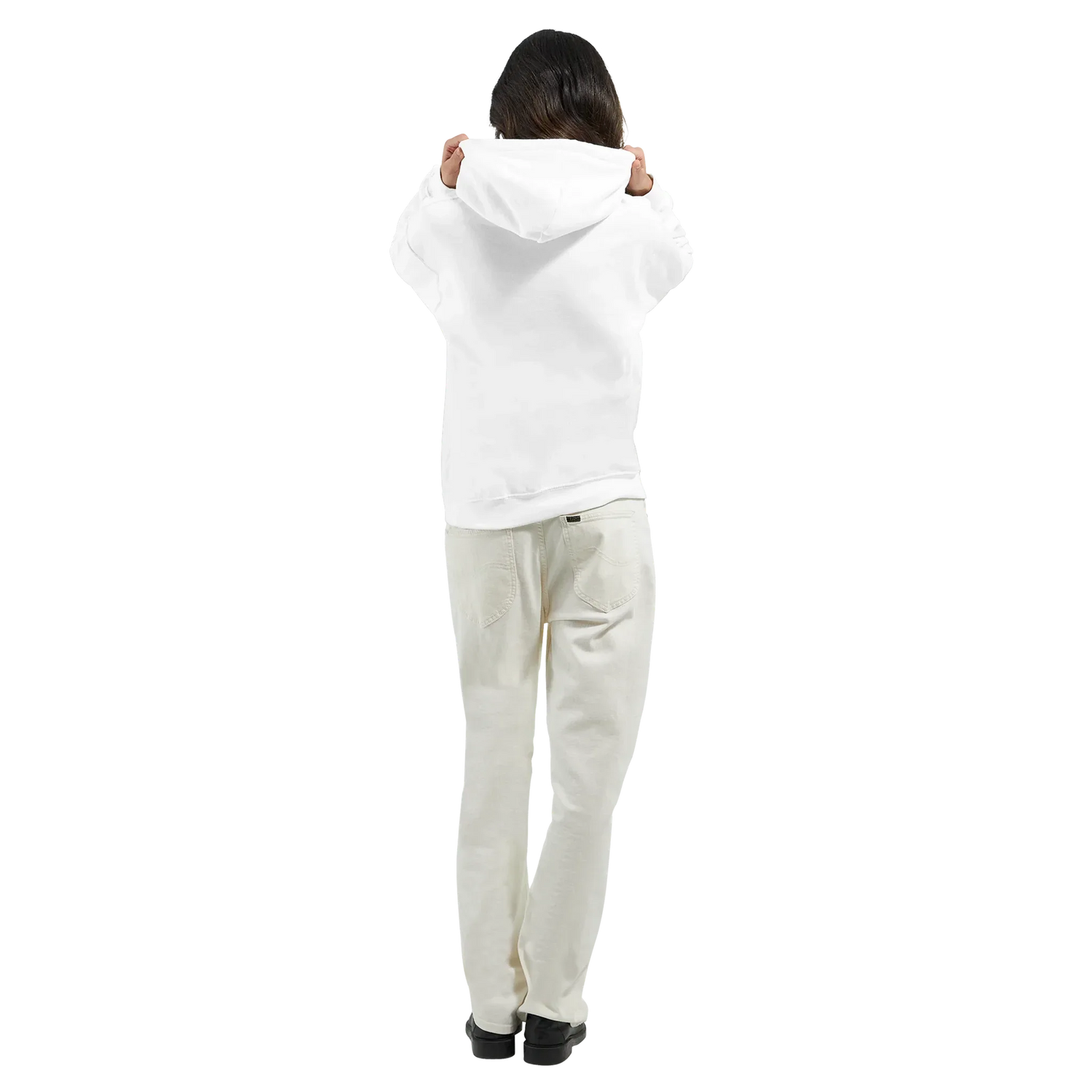 Sweat à capuche unisexe artistique Bleuets| Gildan® 18500 White - Laure Leprince - Artiste Peintre