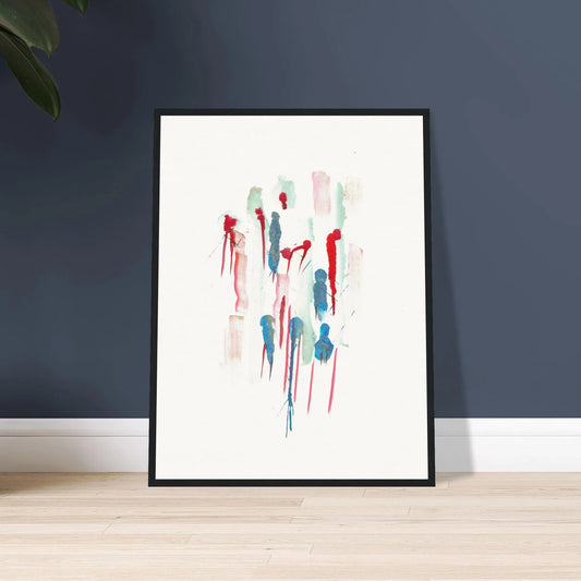 Museum-Quality Matte Paper Wooden Framed Poster Personnages - Laure Leprince - Artiste Peintre
