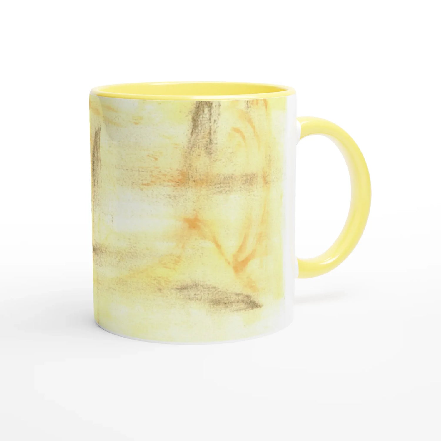 Mug 11oz - 325 ml - Ceramic Mug with Color Insiden Golden Haze - Laure Leprince - Artiste Peintre