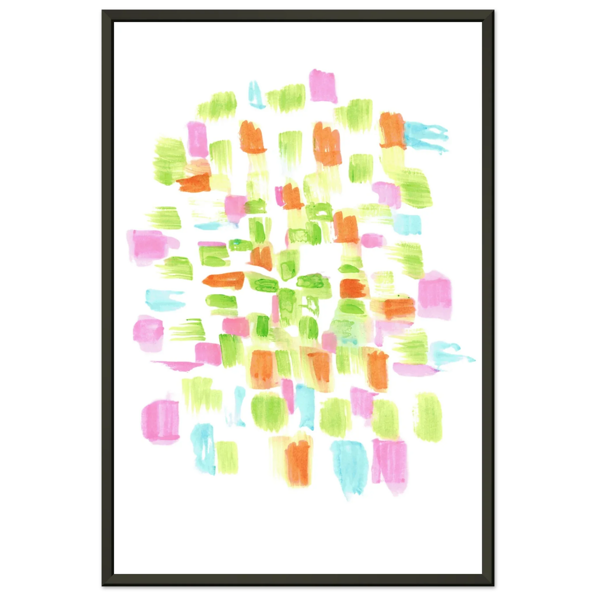 Classic Semi-Glossy Paper Metal Framed Poster Pastel Mosaïc - Laure Leprince - Artiste Peintre