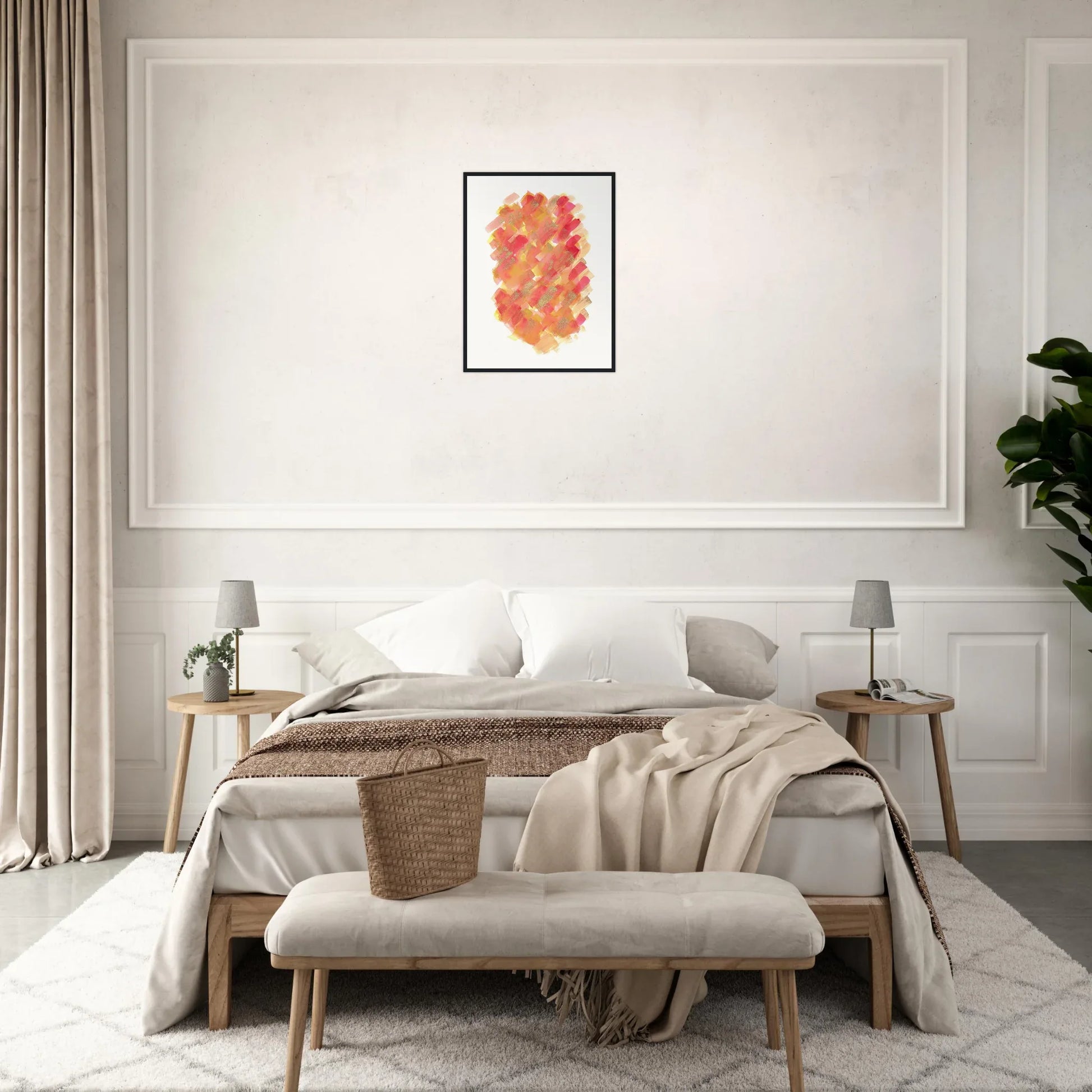 Affiche Encadrée Museum-Quality Matte Paper Wooden Framed Poste Sunset Ember - Laure Leprince - Artiste Peintre