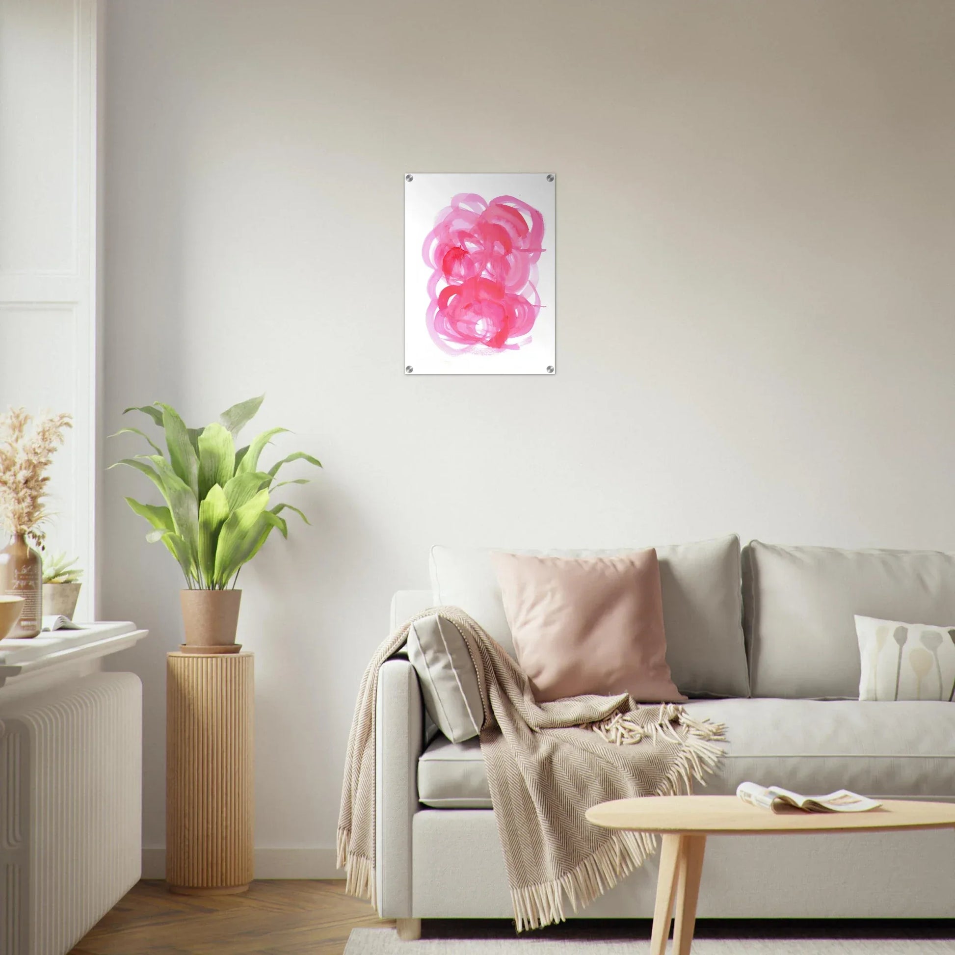 Impresion sur acrylique brillante Ruby Drift | Art contemporain par Laure Leprince - Laure Leprince - Artiste Peintre