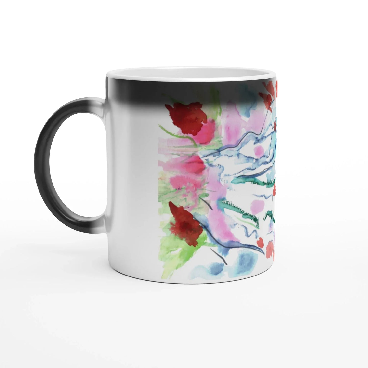 Mug magique en céramique 325 ml Floral– Révèlez votre motif à la chaleur - Laure Leprince - Artiste Peintre