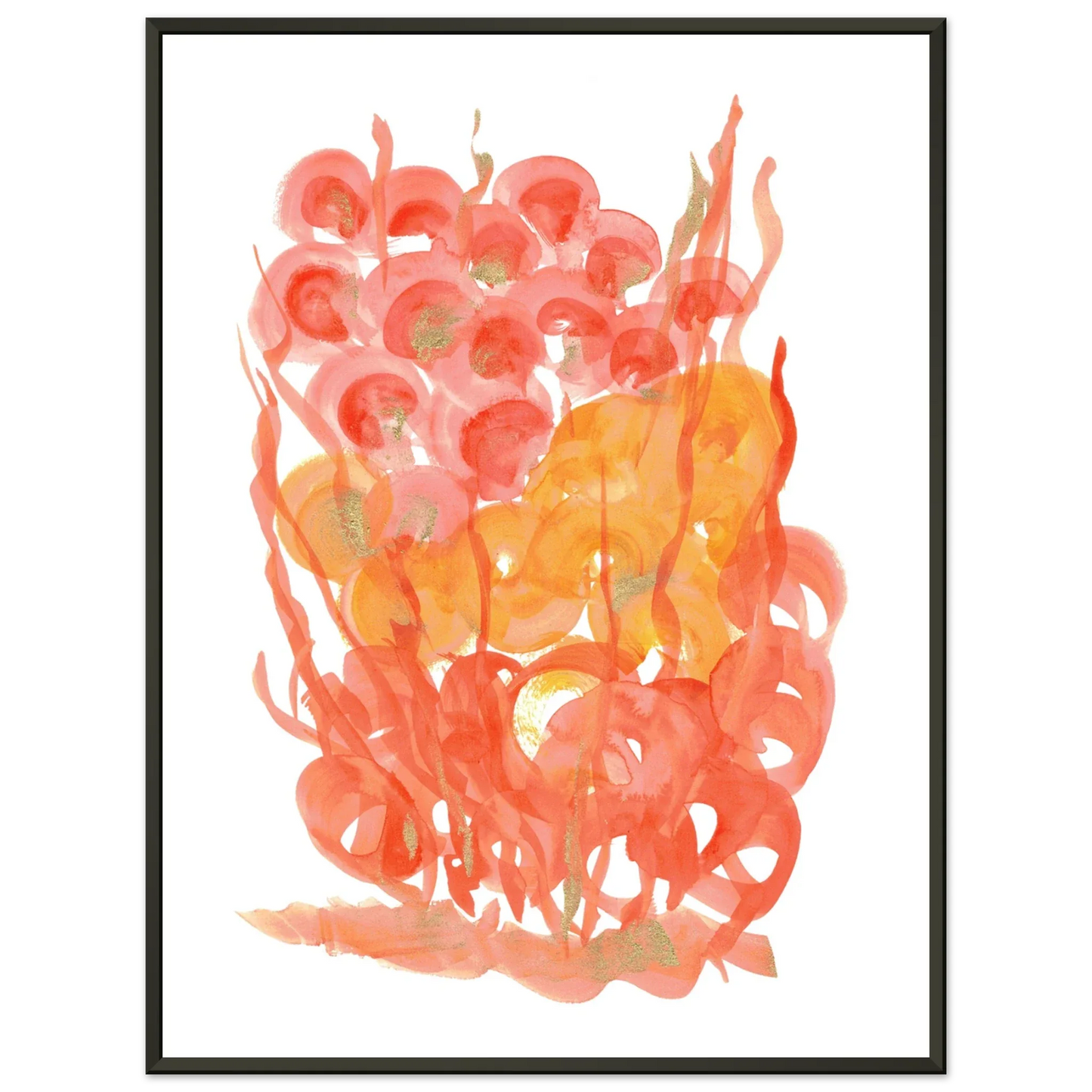 Classic Semi-Glossy Paper Metal Framed Post Sunrice Flora - Laure Leprince - Artiste Peintre