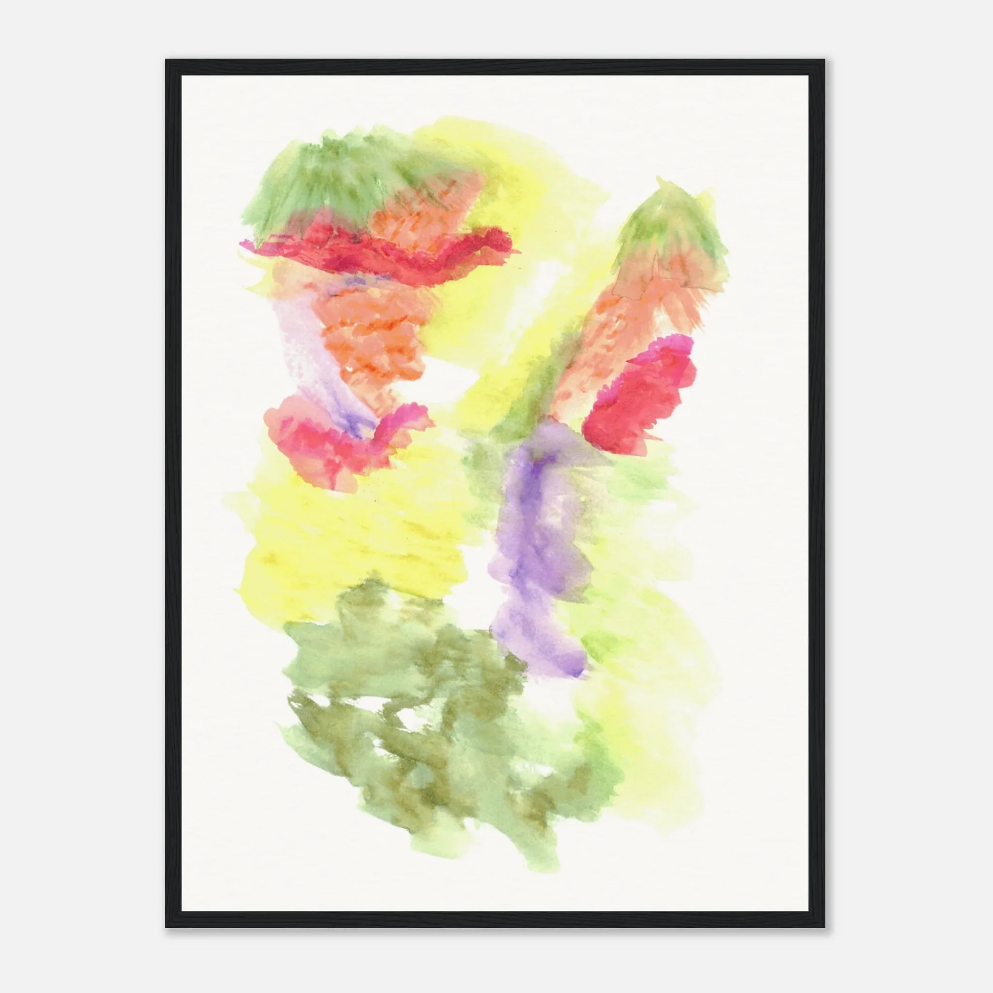 Affiche Encadrée Museum-Quality Matte Paper Wooden Framed Eclosion Chromatique - Laure Leprince - Artiste Peintre