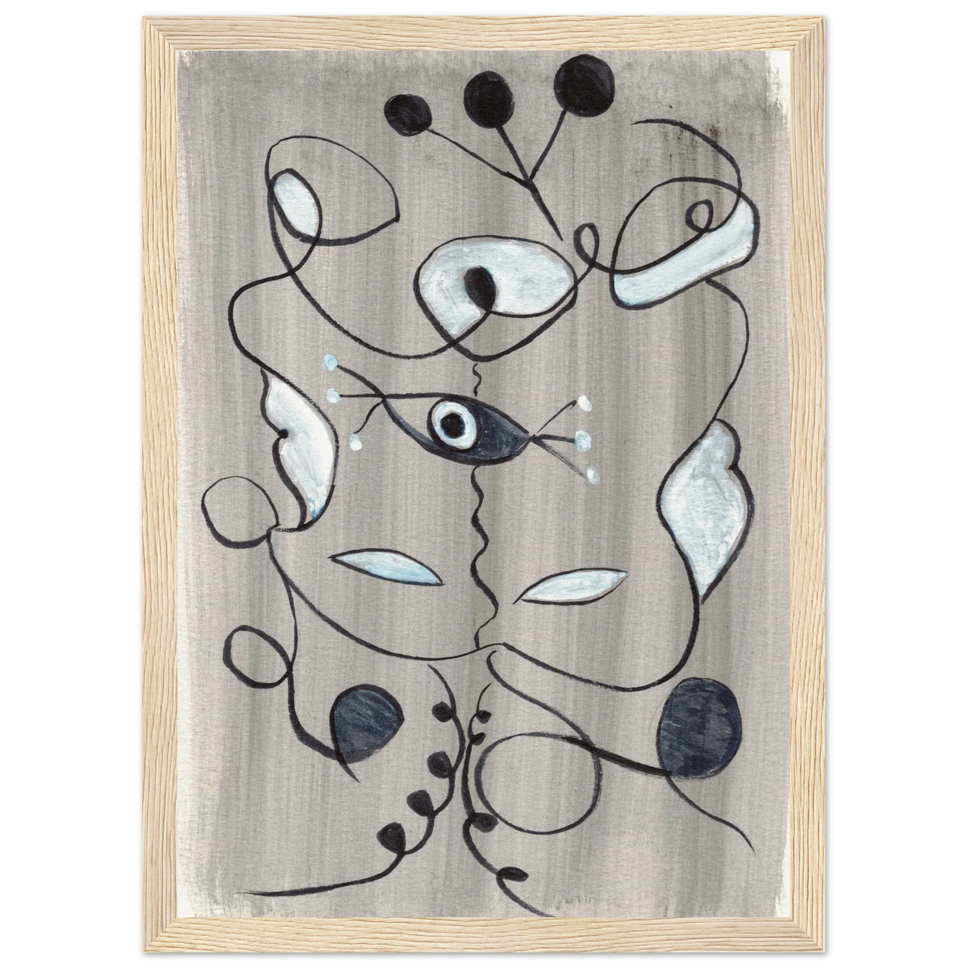 Affiche encadrée bois | Papier mat qualité musée | Aquarelle originale Laure Leprince - Laure Leprince - Artiste Peintre