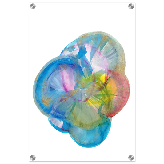 Impression sur acrylique brillante Crystal Bloom | Art contemporain par Laure Leprince - Laure Leprince - Artiste Peintre