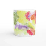 Mug en céramique 325 ml à bord colore Eclosion Chromatique – Élégant et éclatant - Laure Leprince - Artiste Peintre
