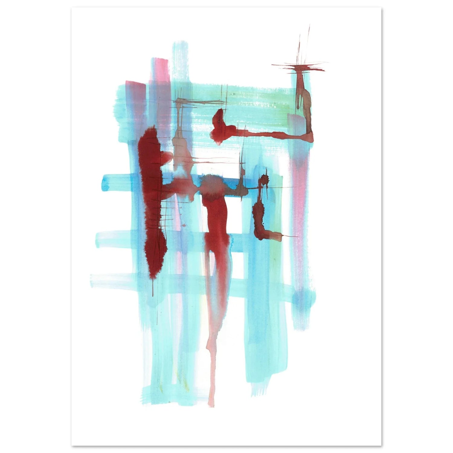 Affiche premium sur papier mat Structures Liquides – Art mural de qualité supérieure - Laure Leprince - Artiste Peintre