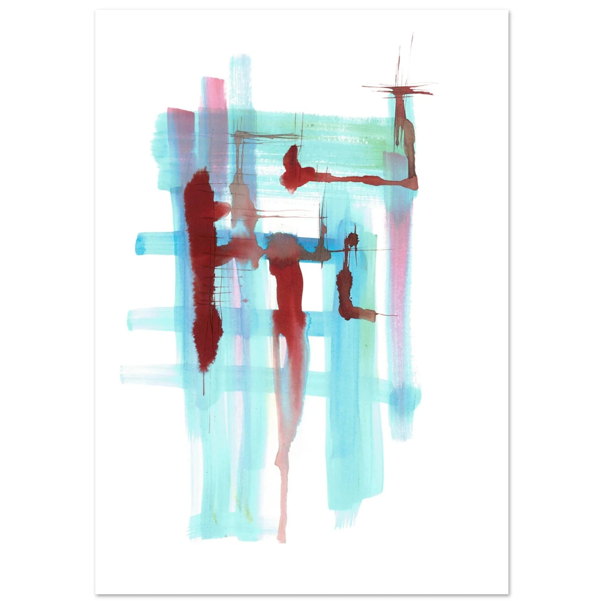 Affiche premium sur papier mat Structures Liquides – Art mural de qualité supérieure - Laure Leprince - Artiste Peintre