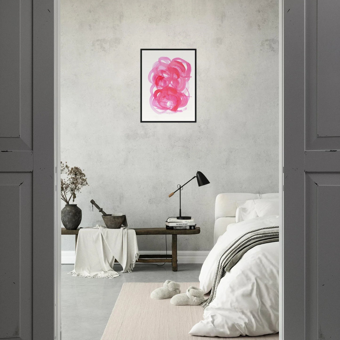 Affiche Encadrée Museum-Quality Matte Paper Wooden Framed Ruby Drift - Laure Leprince - Artiste Peintre