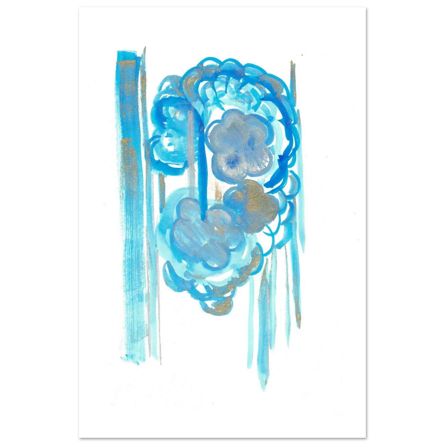 Premium Matte Paper Poster Aquarelle Originale RDJ3-18 - Laure Leprince - Artiste Peintre