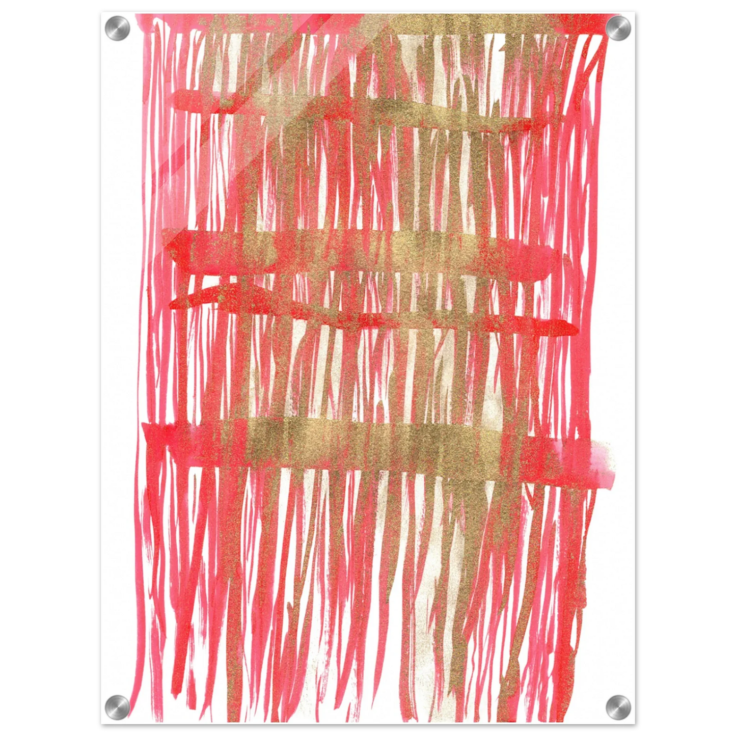 Impression sur acrylique brillante Red Waves | Art contemporain par Laure Leprince - Laure Leprince - Artiste Peintre