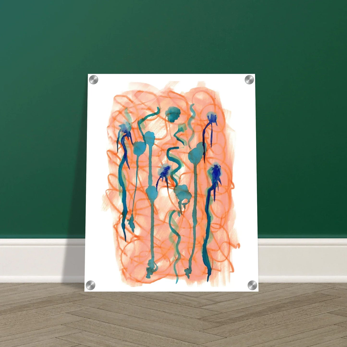 impression sur acrylique brillante Saphir Ambre contemporain par Laure Leprince - Laure Leprince - Artiste Peintre