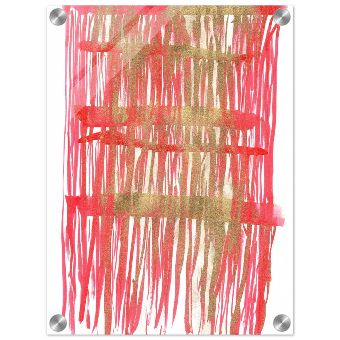 Impression sur acrylique brillante Red Waves | Art contemporain par Laure Leprince - Laure Leprince - Artiste Peintre
