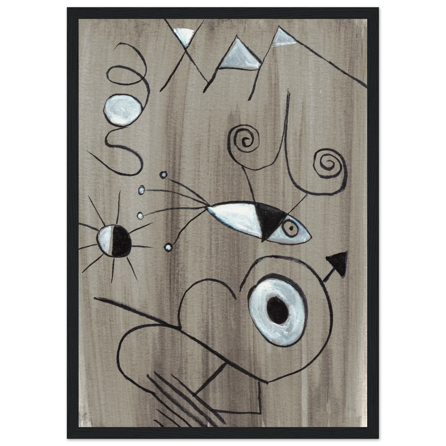 Affiche encadrée bois | Papier mat qualité musée | Aquarelle originale Laure Leprince - Laure Leprince - Artiste Peintre