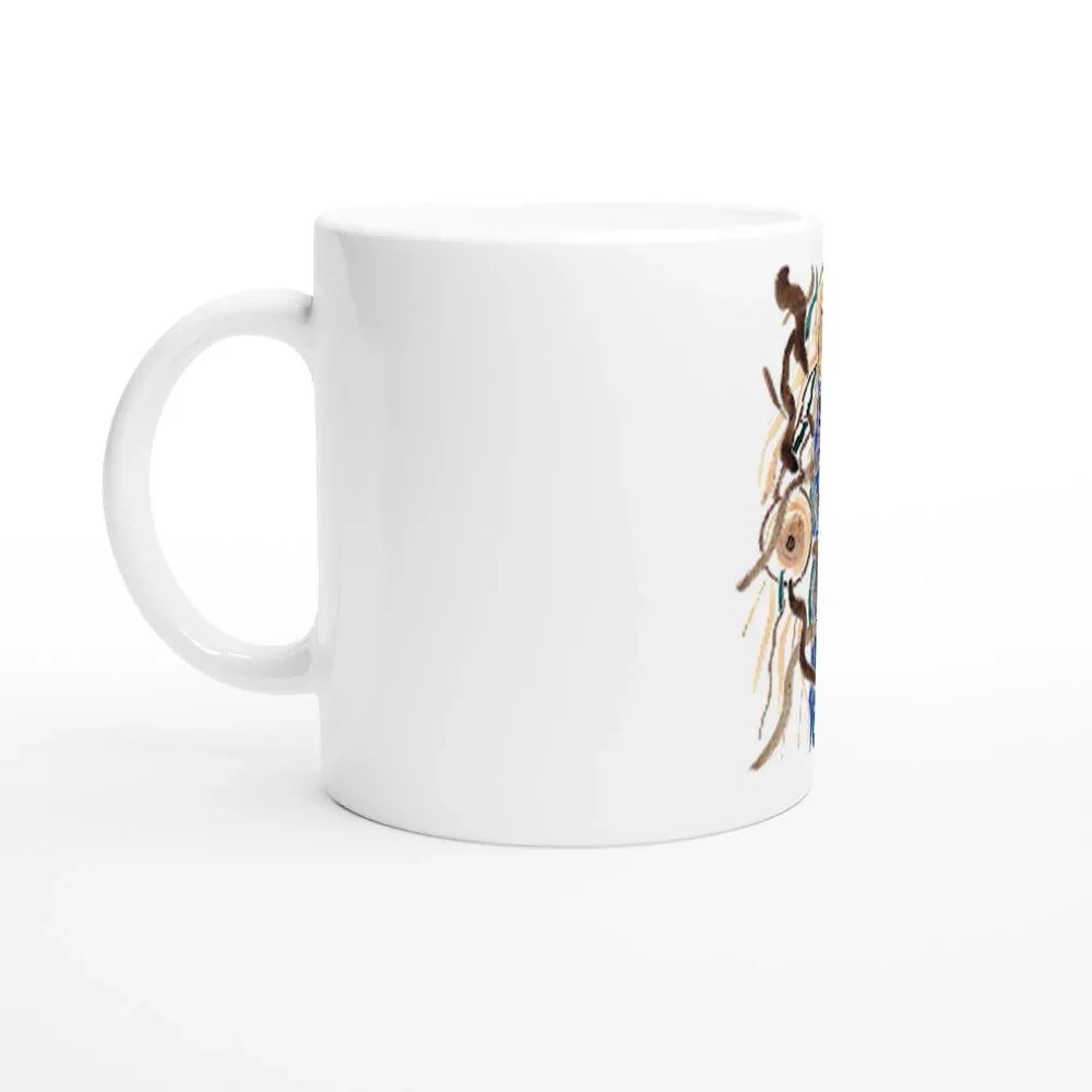 Mug en céramique 325 ml | Bord coloré | Impression artistique résistante - Laure Leprince - Artiste Peintre
