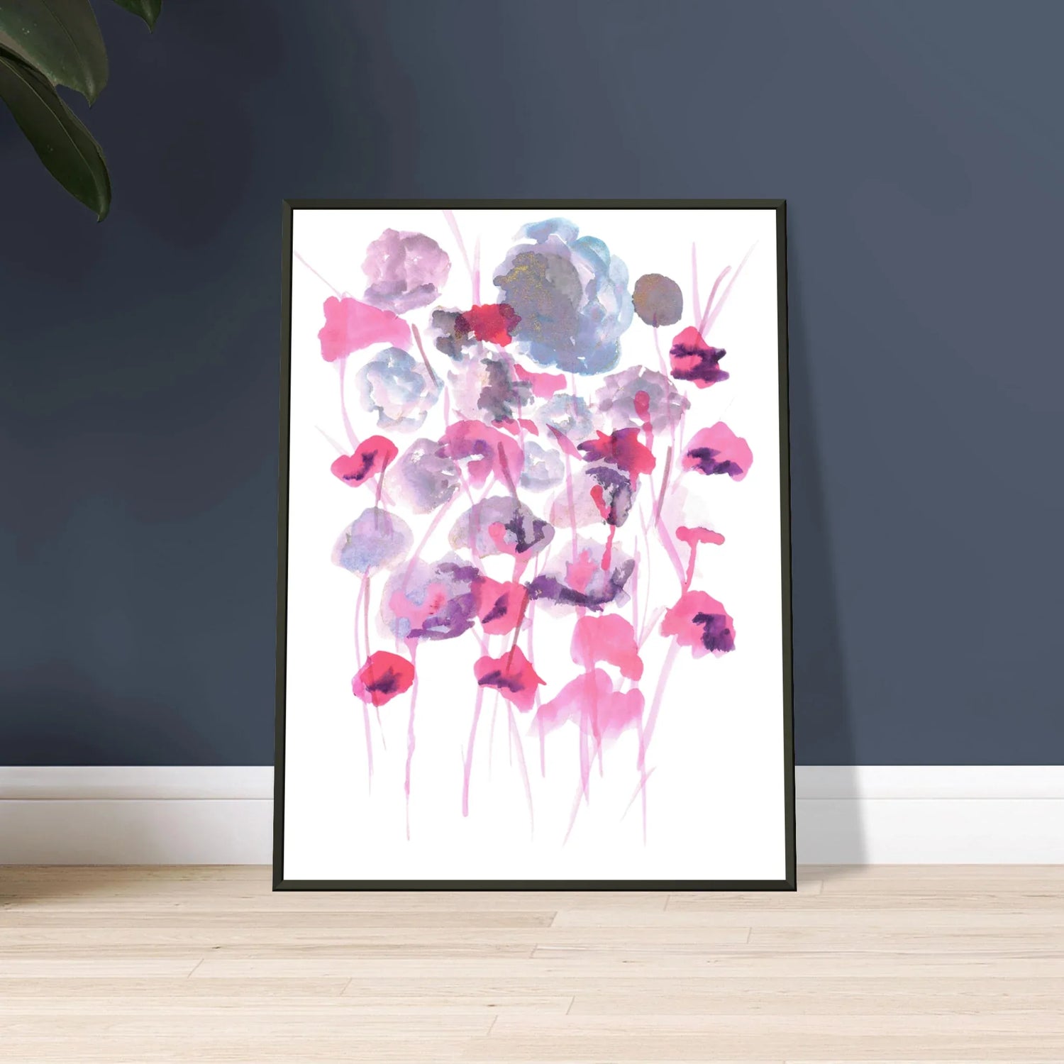 Classic Semi-Glossy Paper Metal Framed Poste Jardin des Ombrelles - Laure Leprince - Artiste Peintre