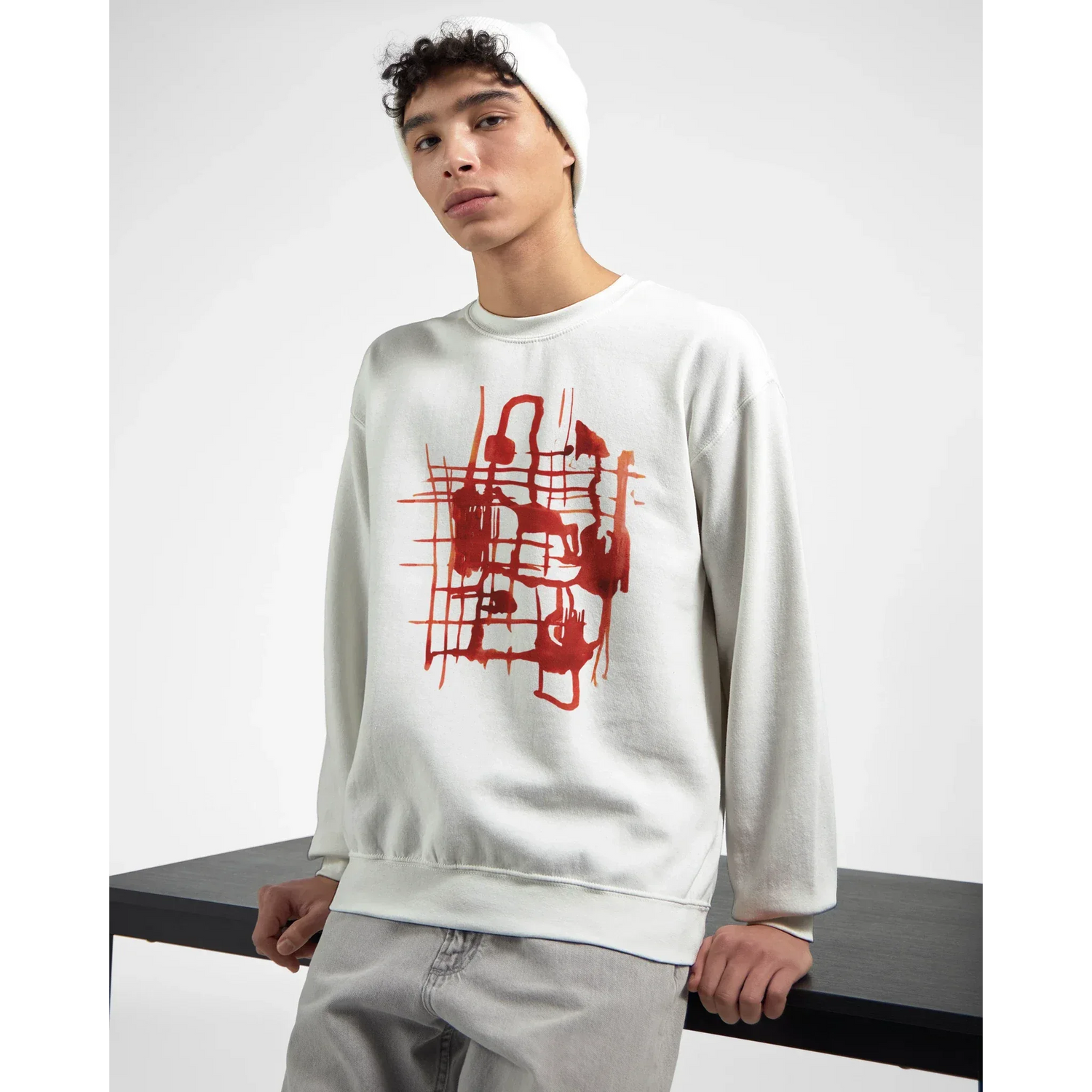 Sweatshirt Unisexe Classique Solar Frame – Impression Artistique Multicolore - Laure Leprince - Artiste Peintre