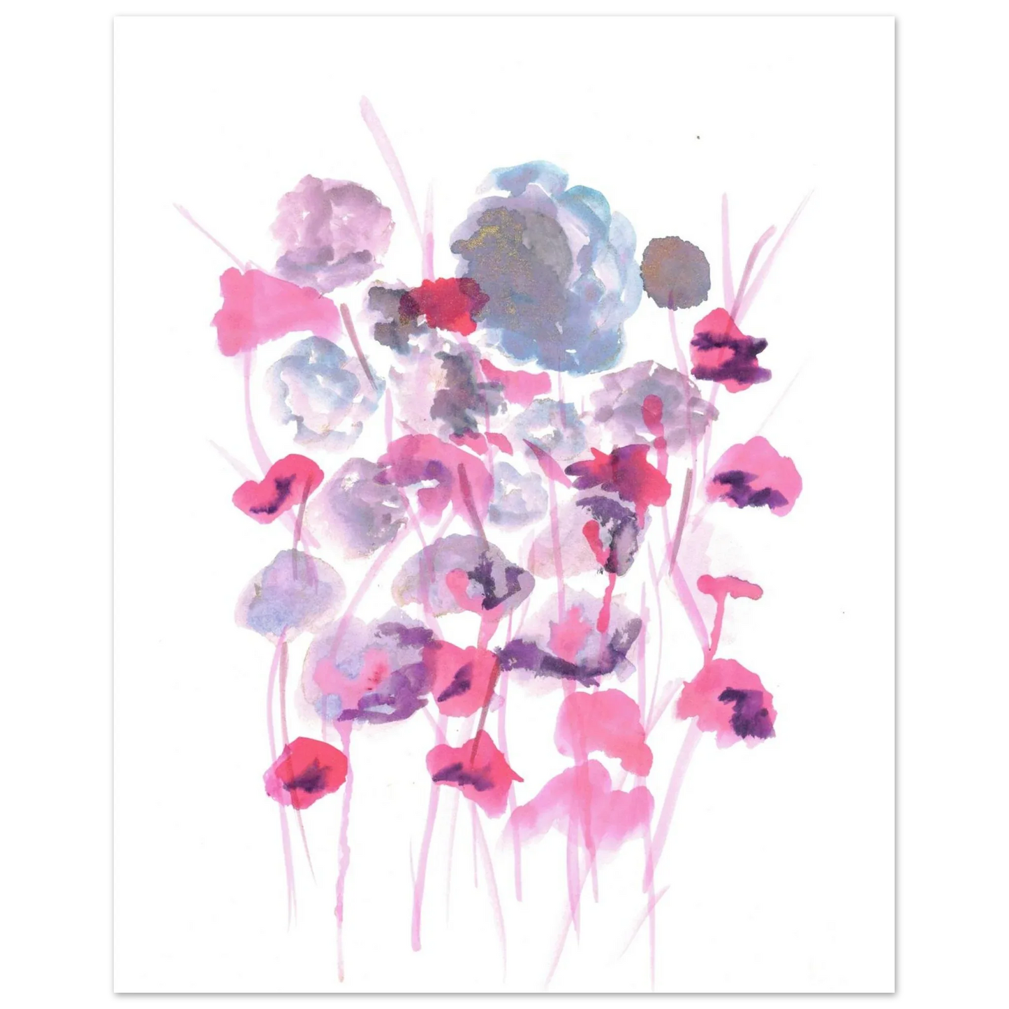 Premium Matte Paper Poster Aquarelle Originale RDJ3-12 - Laure Leprince - Artiste Peintre