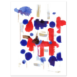 Affiche premium sur papier mat Structure carmine – Art mural de qualité supérieure - Laure Leprince - Artiste Peintre