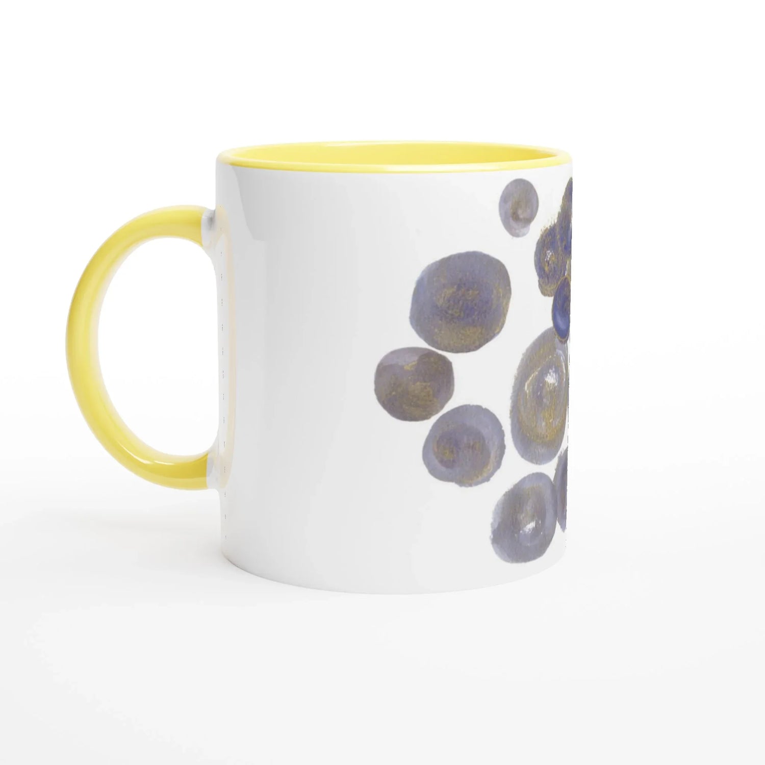 Mug en céramique blanche 325 ml Sphères – Élégance, sécurité et durabilité - Laure Leprince - Artiste Peintre