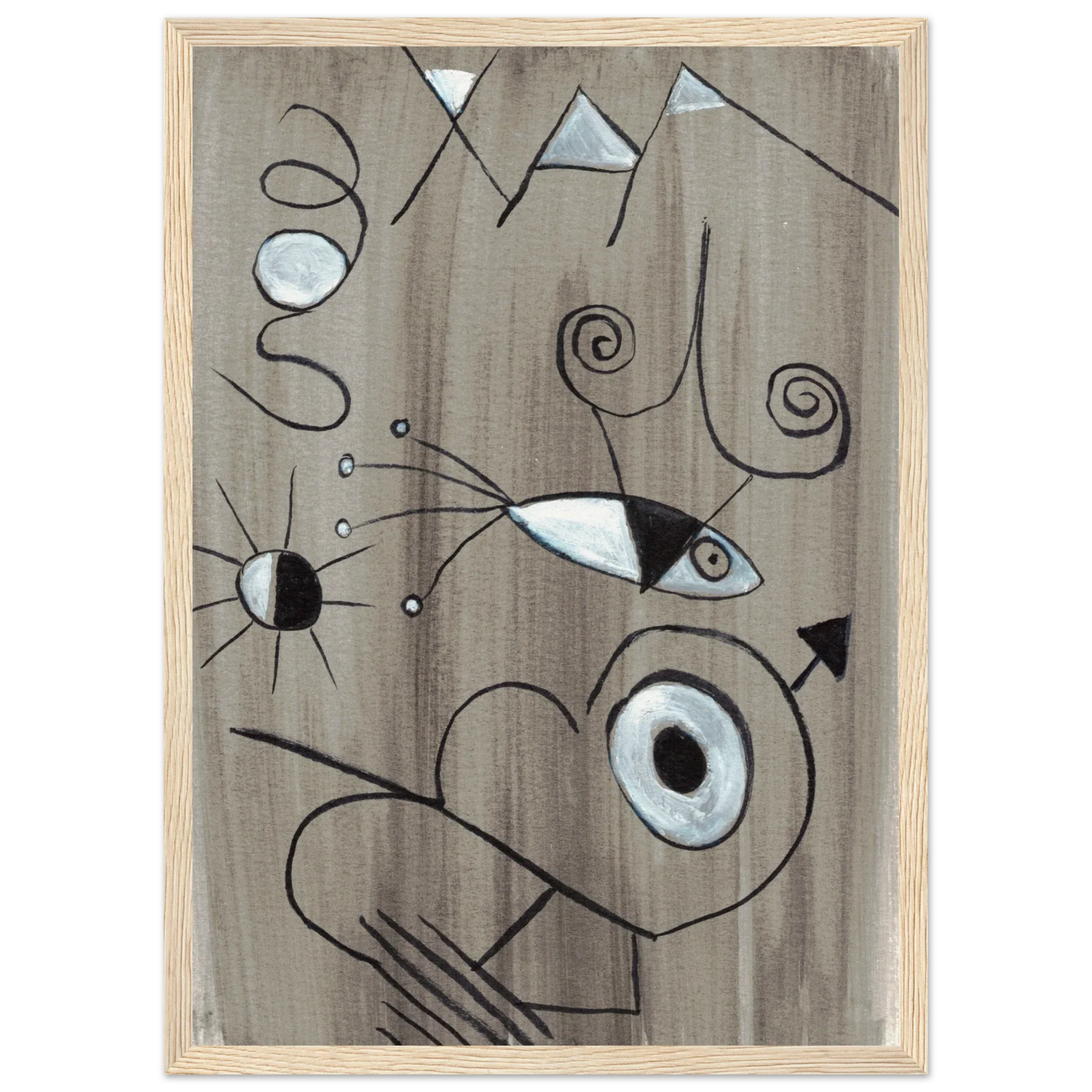 Affiche encadrée bois | Papier mat qualité musée | Aquarelle originale Laure Leprince - Laure Leprince - Artiste Peintre