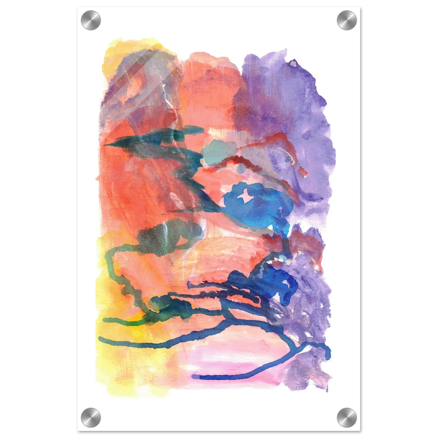 Impression sur acrylique brillante Neon Mirage| Art contemporain par Laure Leprince - Laure Leprince - Artiste Peintre