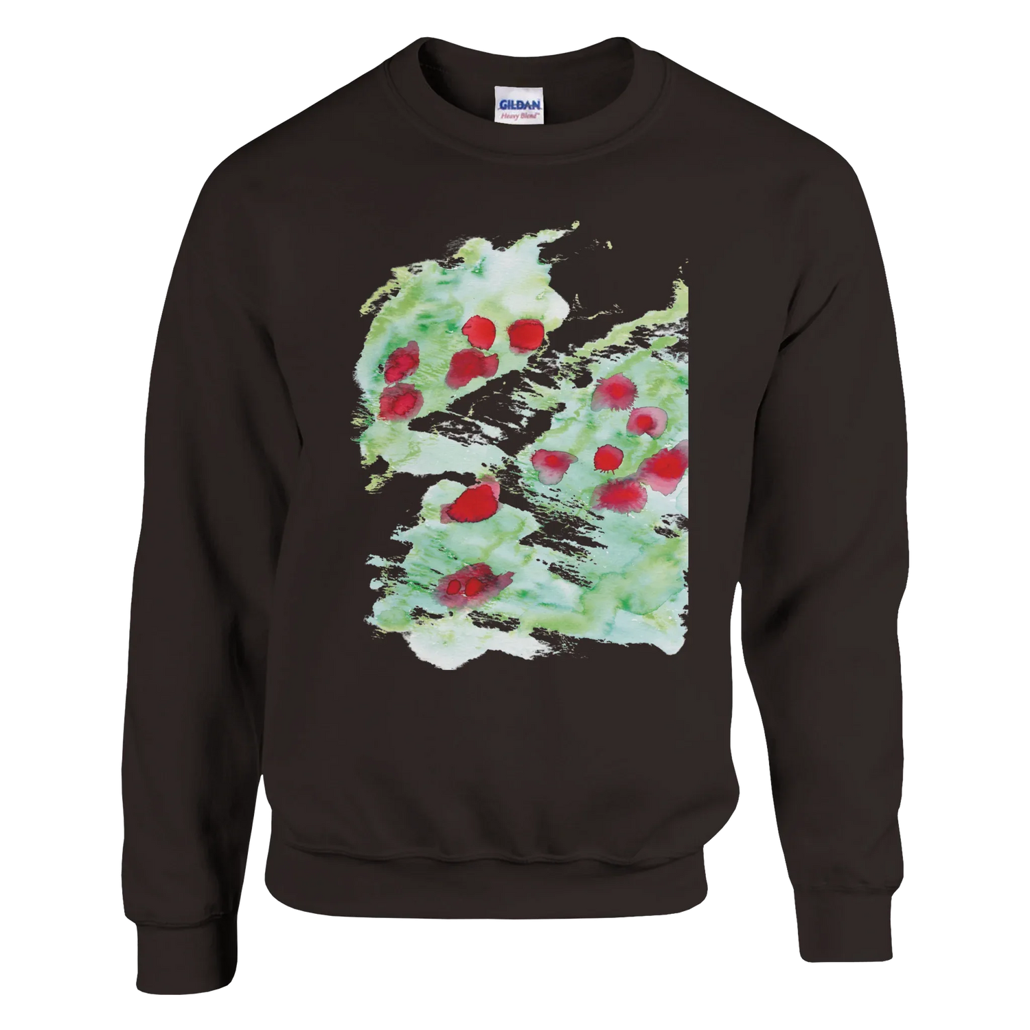 Sweatshirt Unisexe Classique Eclats rouges– Impression Artistique Multicolore | Premium Cotton Blend - Laure Leprince - Artiste Peintre