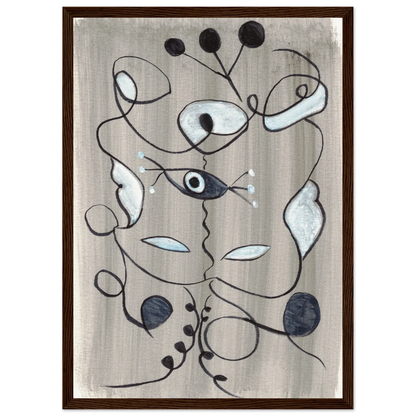 Affiche encadrée bois | Papier mat qualité musée | Aquarelle originale Laure Leprince - Laure Leprince - Artiste Peintre
