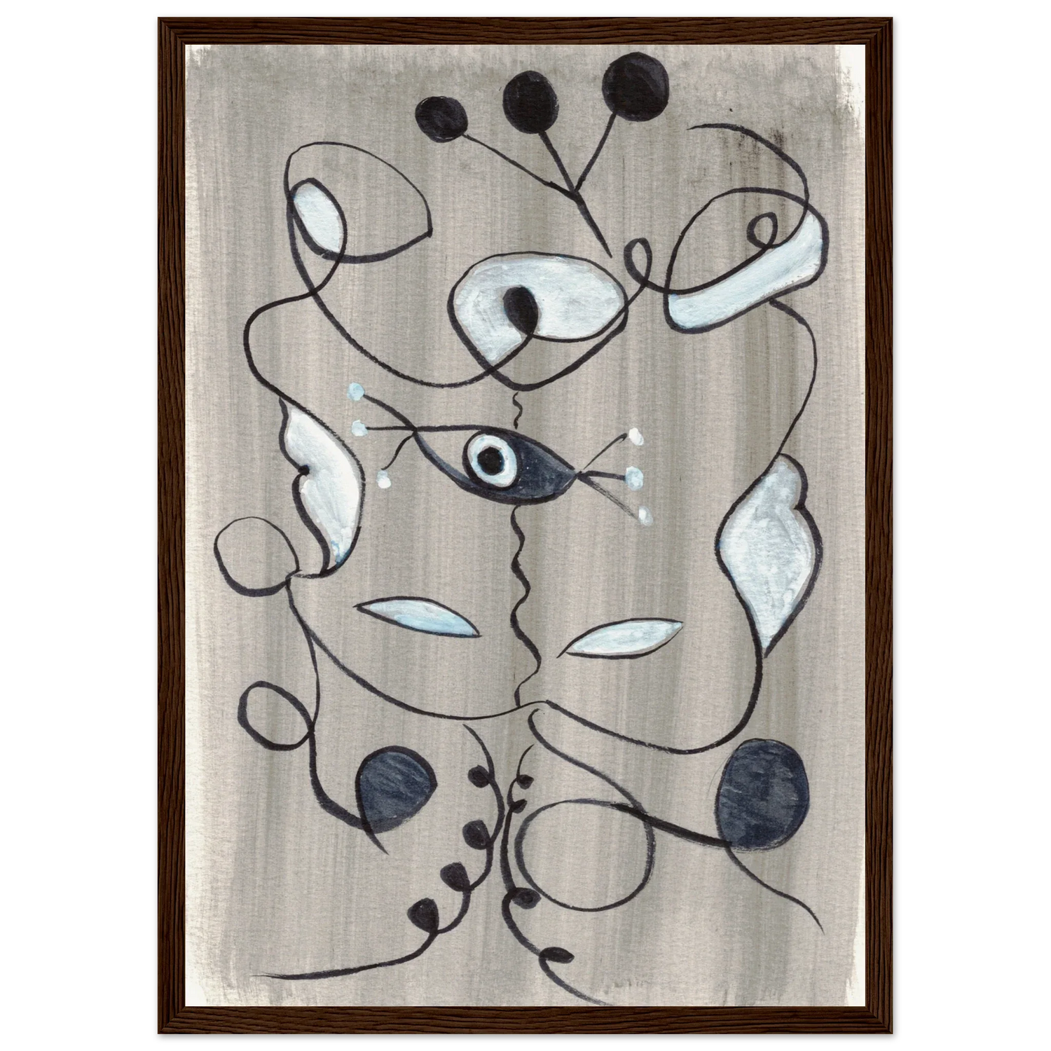 Affiche encadrée bois | Papier mat qualité musée | Aquarelle originale Laure Leprince - Laure Leprince - Artiste Peintre