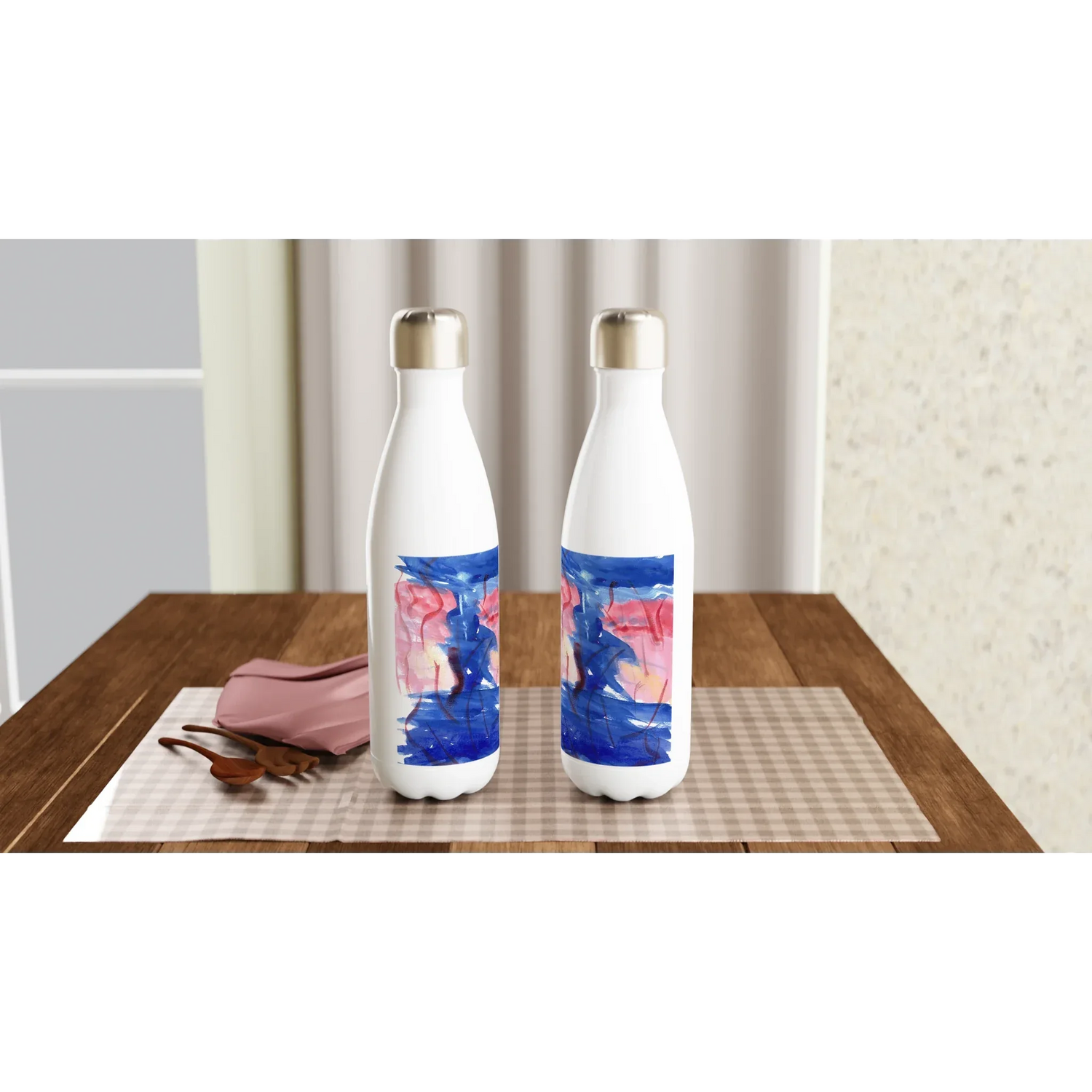 Bouteille isotherme en acier inoxydable 500 ml Midnight Siren – Design artistique exclusif - Laure Leprince - Artiste Peintre