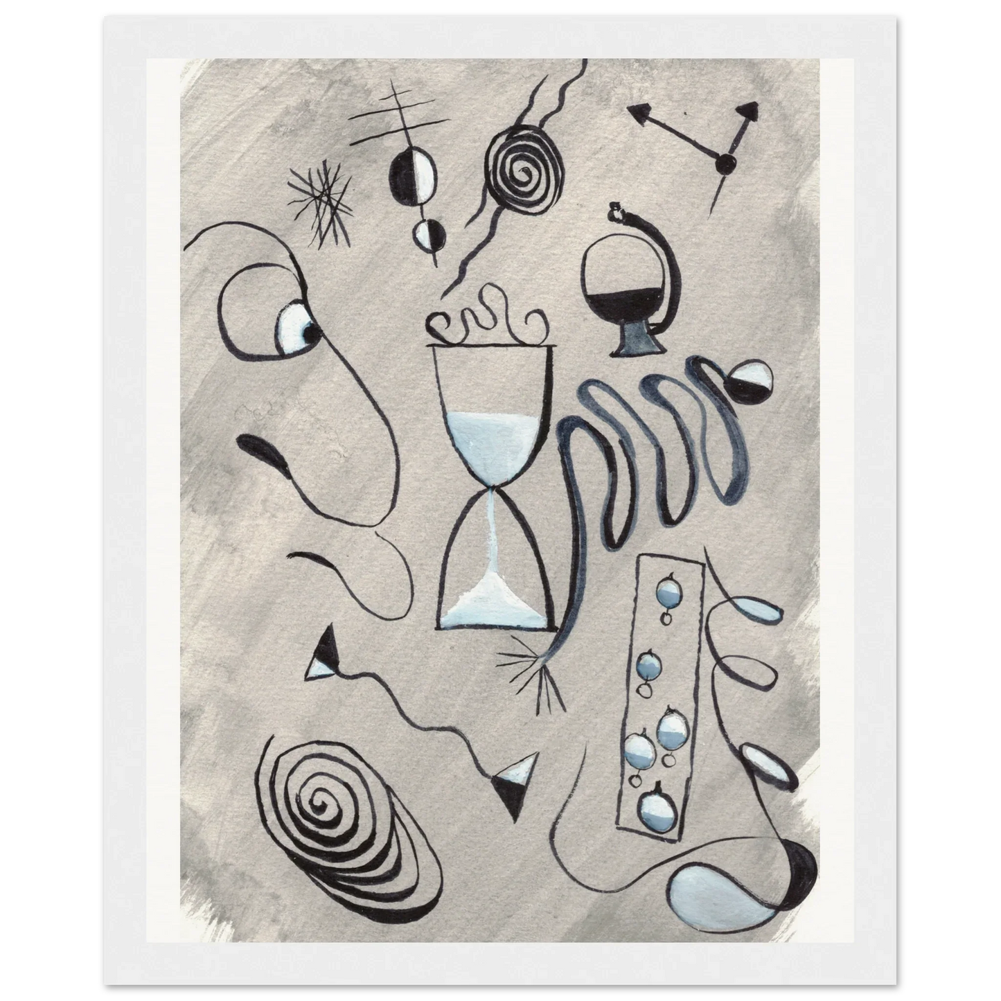 Affiche encadrée bois | Papier mat qualité musée | Aquarelle originale Laure Leprince - Laure Leprince - Artiste Peintre