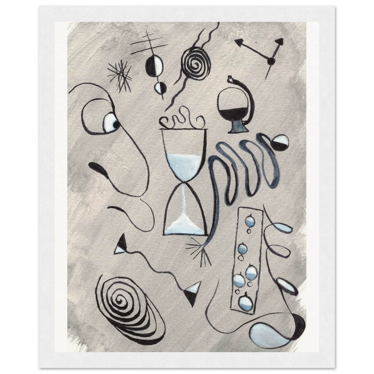 Affiche encadrée bois | Papier mat qualité musée | Aquarelle originale Laure Leprince - Laure Leprince - Artiste Peintre