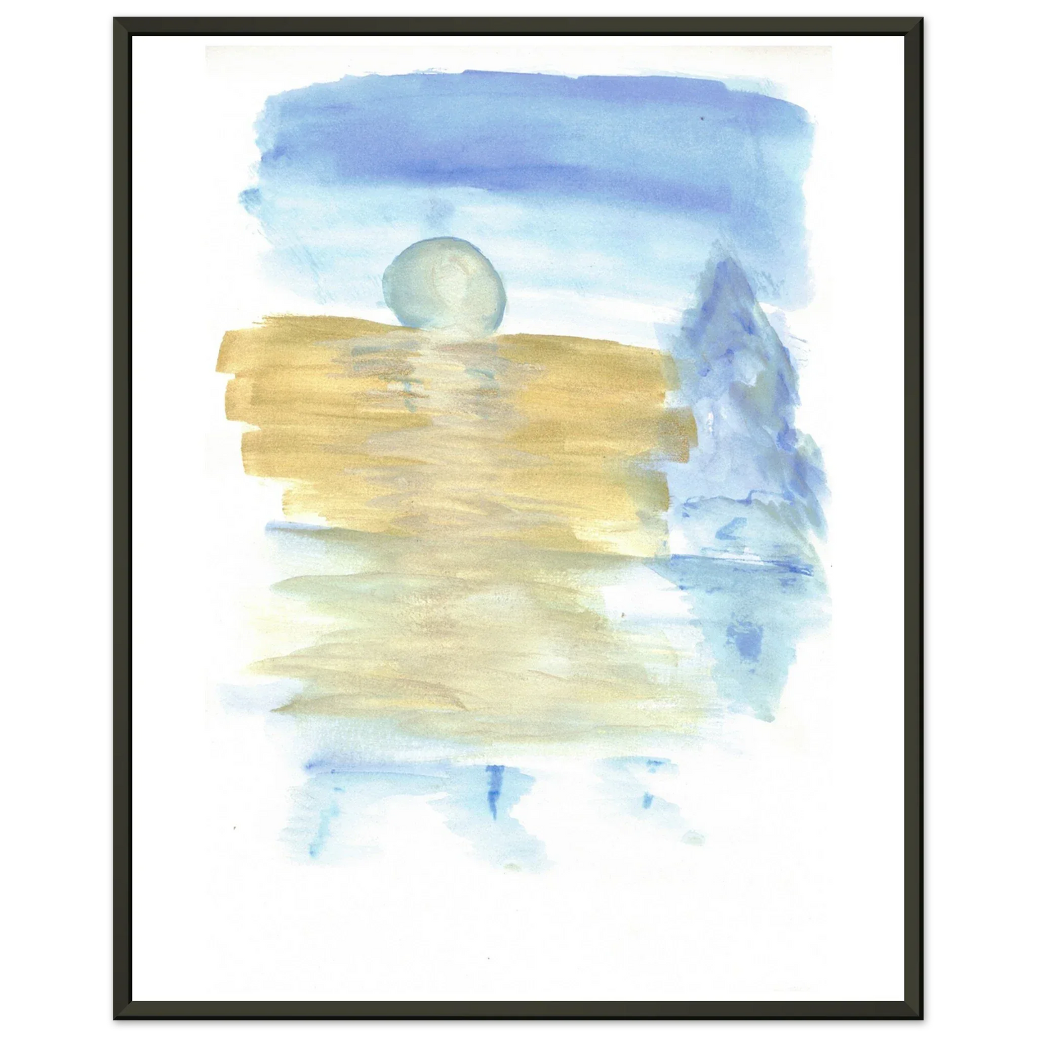 Classic Semi-Glossy Paper Metal Framed Post Blue Horizon - Laure Leprince - Artiste Peintre