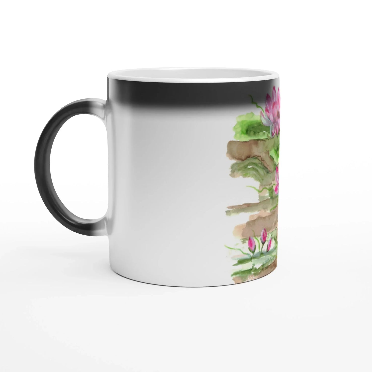Mug magique en céramique 325 ml Terrasses de lotus – Révèlez votre motif à la chaleur - Laure Leprince - Artiste Peintre