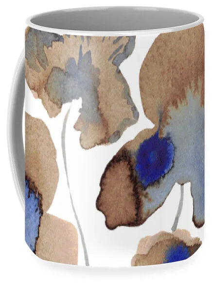 Iris Sépia Abstract Watercolor Ceramic Mug – Artistic Coffee & Daily Comfort - Laure Leprince - Artiste Peintre