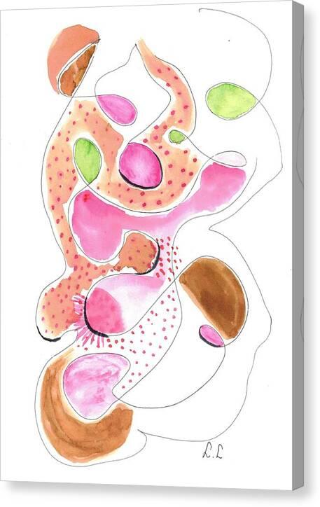 Abstract Organic Forms Morophologies Roses - Canvas Print - Laure Leprince - Artiste Peintre