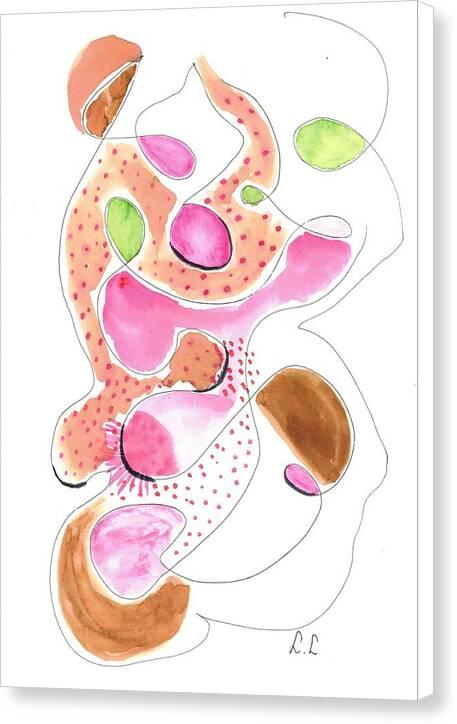 Abstract Organic Forms Morophologies Roses - Canvas Print - Laure Leprince - Artiste Peintre