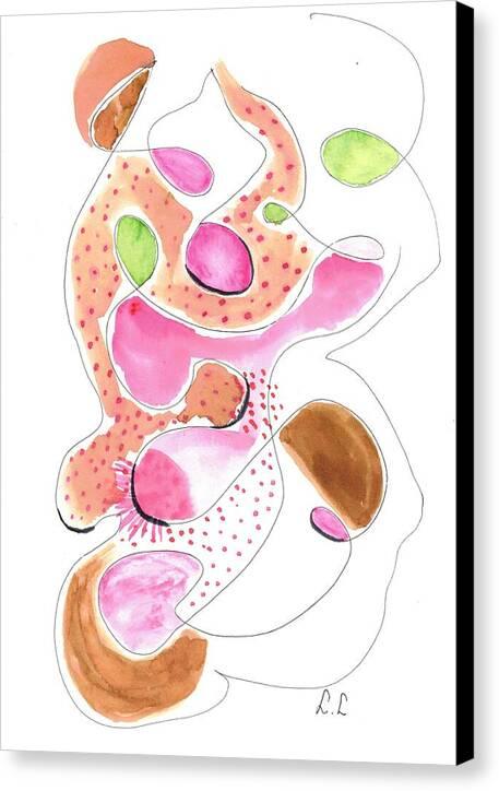 Abstract Organic Forms Morophologies Roses - Canvas Print - Laure Leprince - Artiste Peintre