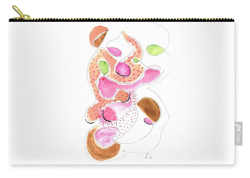 Abstract Organic Forms Morophologies Roses - Zip Pouch - Laure Leprince - Artiste Peintre