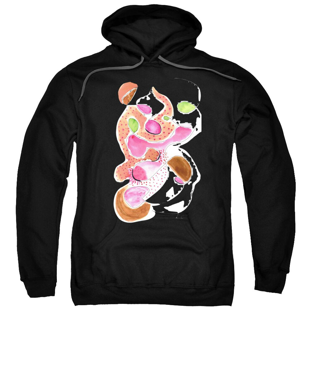 Sweatshirt à capuche – Morphologies organiques roses | Abstract Organic Forms