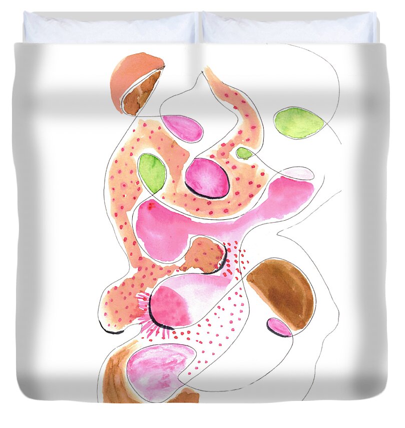 Abstract Organic Forms Morophologies Roses - Duvet Cover