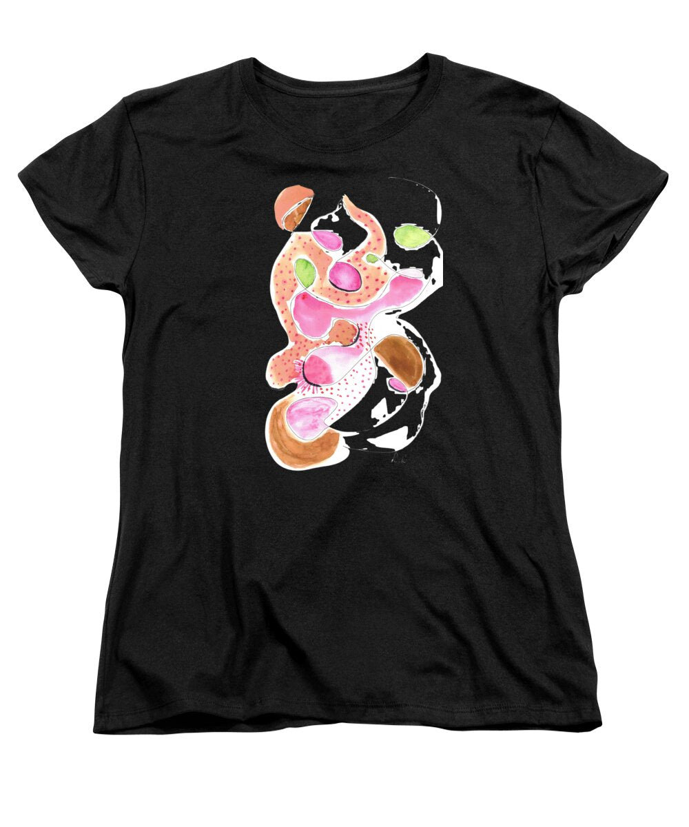 Women's T-Shirt (Standard Fit) Abstract Organic Forms Morophologies Roses