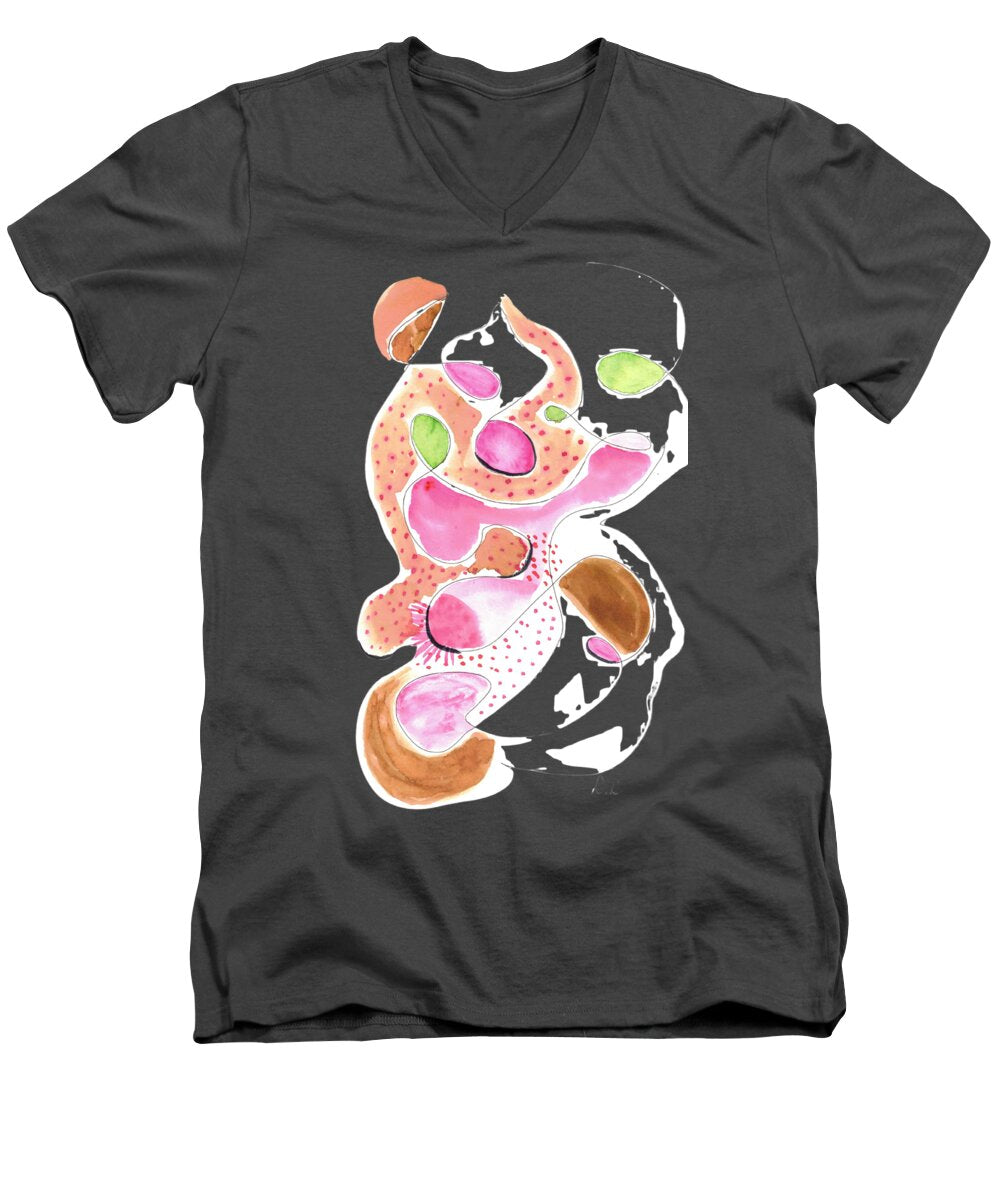 Abstract Organic Forms Morophologies Roses - Men's V-Neck T-Shirt