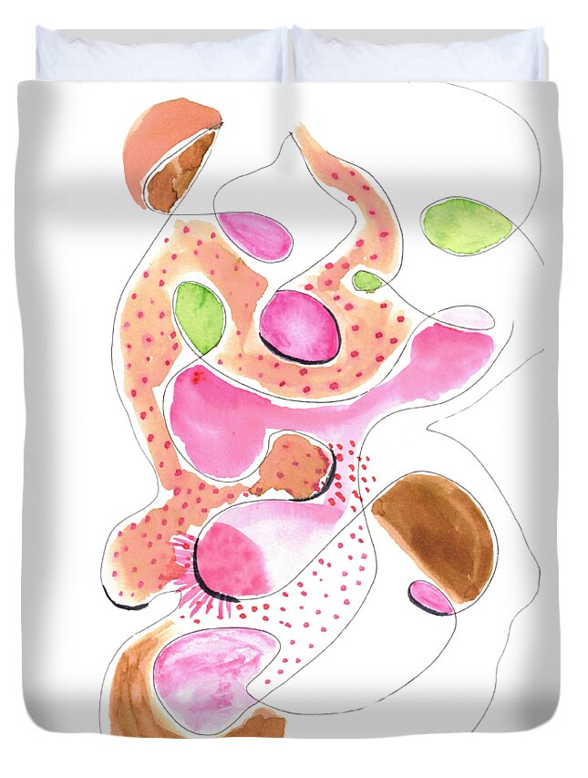 Abstract Organic Forms Morophologies Roses - Duvet Cover