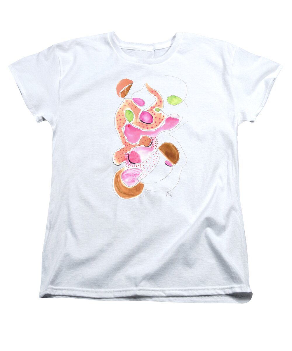 Women's T-Shirt (Standard Fit) Abstract Organic Forms Morophologies Roses