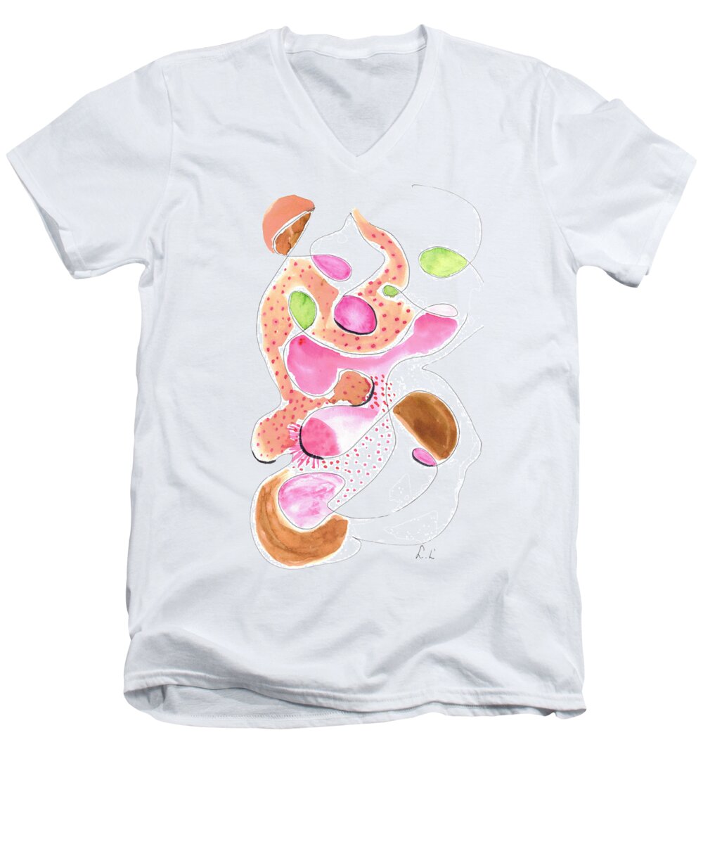 Abstract Organic Forms Morophologies Roses - Men's V-Neck T-Shirt